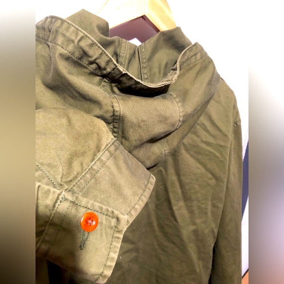 Vintage J. Crew Olive Green XL Jacket Hoodie - Picture 2 of 7